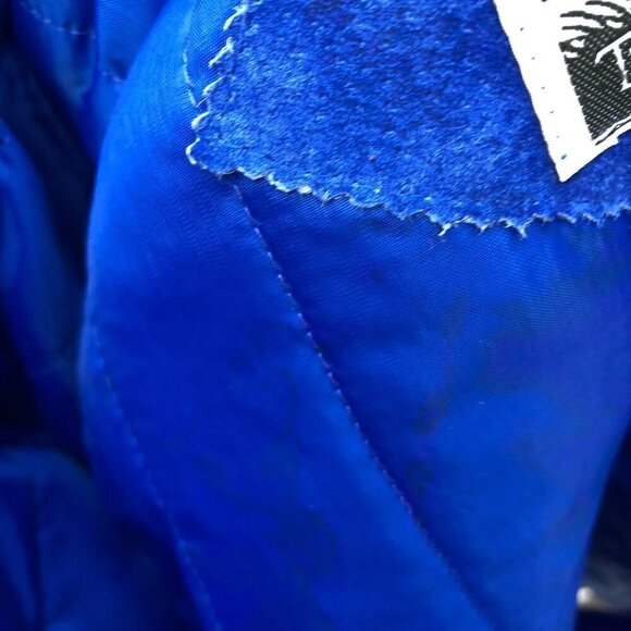 VTG 90s TIDEWATER TRADERS Jacket Women's LARGE Leather Suede Blue Retro Coat​​​ - Picture 8 of 14